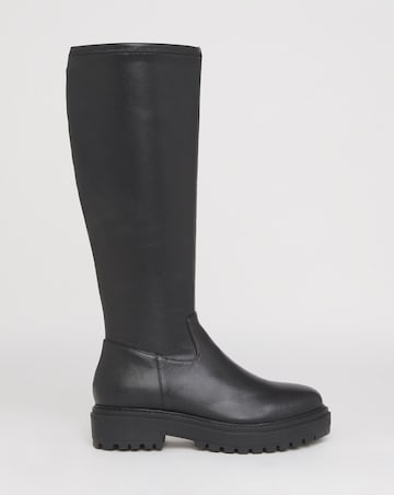 Kacey Chunky Knee High Boots - Wide Fit (E) & Curvy Calf