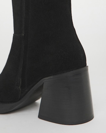Cloudy Suede Platform Knee High Boots - Wide Fit (E) & Curvy Calf