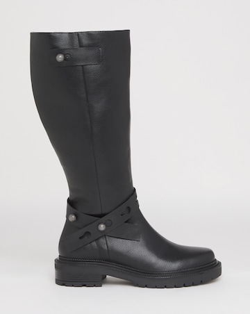 Veronica Knee High Wrap Detail Boots - Extra Wide Fit (EEE) & Super Curvy Calf
