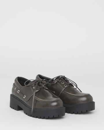 Link Chunky Lace Up Boat Shoes - Extra Wide Fit (EEE)