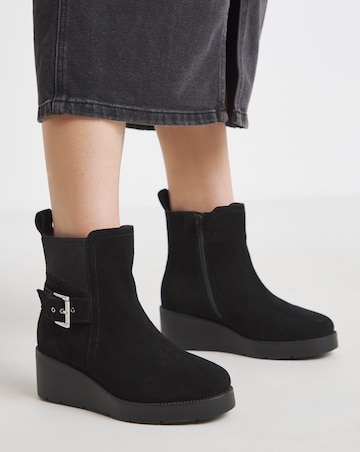 Natalie Wedge Chelsea Boots - Wide Fit (E)