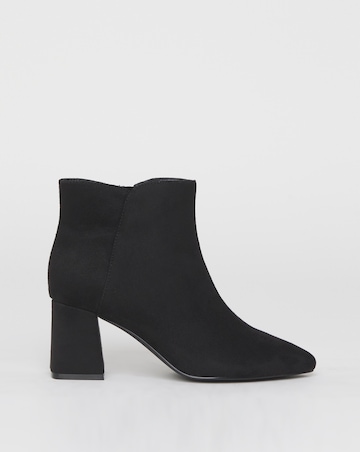Salsa Pointed Block Heel Ankle Boots - Extra Wide Fit (EEE)