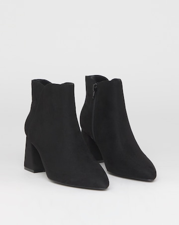 Salsa Pointed Block Heel Ankle Boots - Extra Wide Fit (EEE)