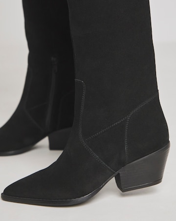 Kairo Suede Multi Wear Western Boots - Extra Wide Fit (EEE) & Super Curvy Calf