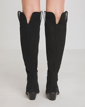 Kairo Suede Multi Wear Western Boots - Extra Wide Fit (EEE) & Super Curvy Calf