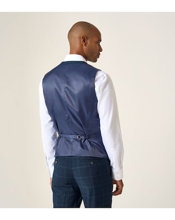Skopes Spencer Suit Waistcoat Navy Check