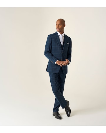 Skopes Spencer Suit Waistcoat Navy Check