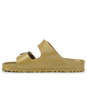 Birkenstock Arizona EVA Glamour Gold Two Bar Mules Narrow Width