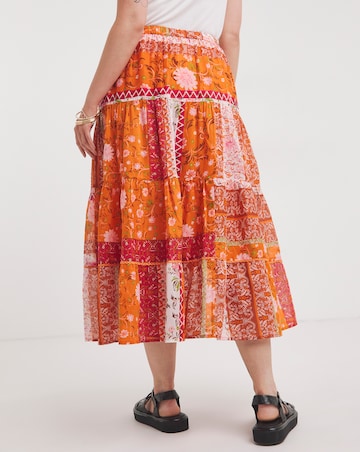 Joe Browns Perfect Patchwork Tassel Tie Skirt