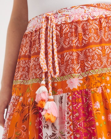 Joe Browns Perfect Patchwork Tassel Tie Skirt