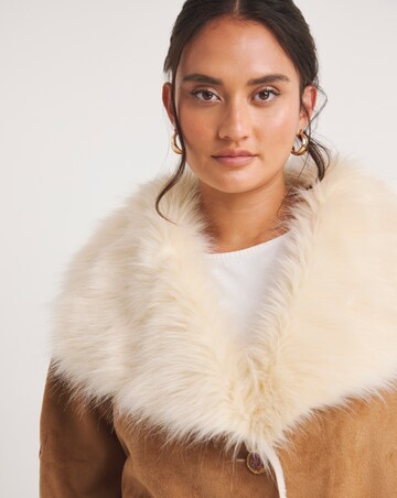 Joe Browns Enchanting Embroidered Faux Fur Coat